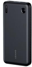USAMS PB83 vésztöltő 2 USB+Type-C (10000mAh, 20W, PD gyorstöltő) FEKETE (179382)