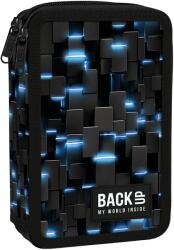 BackUP Penar cu rechizite Back Up DW - Lights, cu 2 fermoare (PB7DW44) Penar