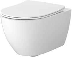 Cersanit Zen vas wc cu capac soft-close agăţat fără margine cu spălare turbionară alb S4006-005 (S4006005)
