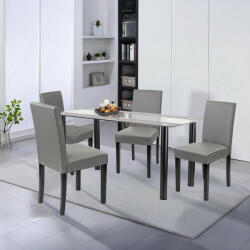 Leziter Cadiz 4+1 étkező garnitúra fekete-szürke