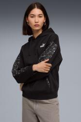 PUMA Puma, Kapucnis pamuttartalmú pulóver kenguruzsebbel, Fekete, S (688084-01-S)