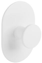 Laveo MIRI akasztó (60x40x20 mm), fehér, rögzítő csavarral és ragasztóval (ALM_611S)