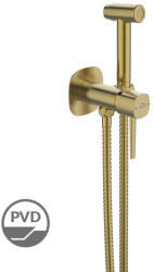 Laveo POLA rejtett bidécsap bidé zuhanyszettel, szálcsiszolt arany (BAP_G3PB) - konyhanet