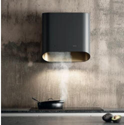 Ciarko SIMPLE 60 cm széles fekete/arany fali elszívó, 650 m3/h légszállítás, beállítható színhőmérsékletű világítás, érintésmentes vezérlés (CDP6002BG)