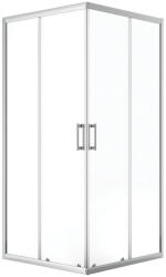 Laveo BRESSO szögletes zuhanykabin 80x80x185 cm átlátszó üveg/króm (JKB_086K) - konyhanet