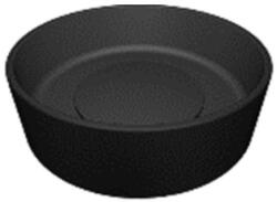 Laveo PERL kerek gránit mosdó gránit click-clack leeresztővel, fekete (VGP1710T) - konyhanet