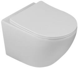 Laveo DESNA falra szerelhető WC keskeny csillapított ülőkével, CycleON - örvény öblítéssel (VMD_609S) - konyhanet