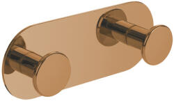Laveo MIRI dupla akasztó (40x107x20 mm) rose gold, rögzítő csavarral és ragasztóval (ALM_812S)