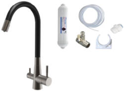 Laveo RIVECO rugalmas tömlős viztisztítós szett, grafit/fekete (OPBRIB_968D)