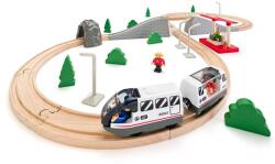 Woodyland Fa összeszerelhető vasútpálya személyvonattal és más kiegészítőkkel 45db-os - Woodyland (93078W)