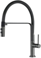 Laveo SILUETTO rugalmas tömlős zuhanyváltós grafit csaptelep (OPBQU_978D)