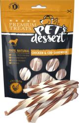 Pet's Dessert Recompense pentru caini Pet s Dessert Chicken Cod Sandwich 80 gr