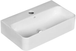 Laveo KVADRATO kerámia mosdó, fehér, pultra vagy falra szerelhető (szerelvény kittel) (VUK_6145) - watermarkt