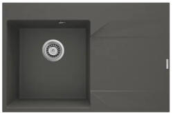 Deante Mosogatótálca, Deante Evora 1 medencés gránit mosogató csepegtetővel, jobb, antracit metál ZQJ_T11P