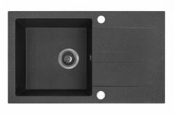Laveo SHIRE csepptálcás szemcsés fekete mosogató (SRS_711Y) - watermarkt