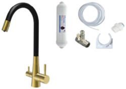 Laveo RIVECO rugalmas tömlős viztisztítós szett, arany/fekete (BRIB_G68D) - watermarkt