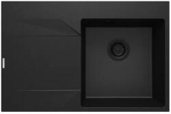 Deante Mosogatótálca, Deante Evora 1 medencés gránit mosogató csepegtetővel, balos, grafit metál ZQJ_G11L