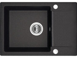 Laveo CELEBES csepptálcás mosogató, szemcsés fekete (SBL_713T) (SRL_713T) - watermarkt