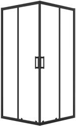 Laveo BRESSO szögletes zuhanykabin 80x80x185 cm átlátszó üveg/fekete (JKB_786K) - watermarkt