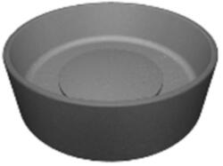 Laveo PERL kerek gránit mosdó gránit click-clack leeresztővel, szürke (VGP1510T) - watermarkt