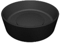 Laveo PERL kerek gránit mosdó gránit click-clack leeresztővel, fekete (VGP1710T) - watermarkt