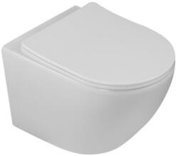 Laveo DESNA falra szerelhető WC keskeny csillapított ülőkével, CycleON - örvény öblítéssel (VMD_609S) - watermarkt