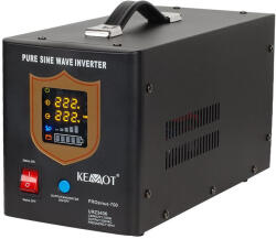 KEMOT szinuszos szünetmentes tápegység, akkumulátor nélkül - 12v / 700w / fekete (URZ3406B)