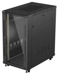 Lanberg FF01-6022-12B állvány 22U Szabadonálló állvány Fekete (FF01-6022-12B) - compzone