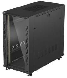 Lanberg FF01-6222-12B állvány 22U Szabadonálló állvány Fekete (FF01-6222-12B) - compzone