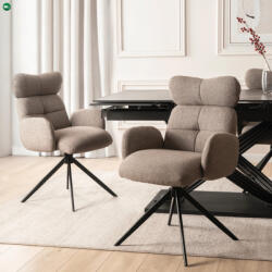 Mebel Elite Krzesło Obrotowe do Salonu ALVARO Brązowe