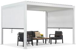 Garden Point Lagos 3x4 szabadon álló terasz pergola 3m-es oldalsó redőnnyel Garden Point fehér (GAP1101)