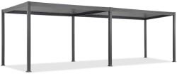 Garden Point Lagos 3x6 szabadon álló terasz pergola 3m Garden Point antracit-fehér oldalsó redőnnyel (GAP1377)