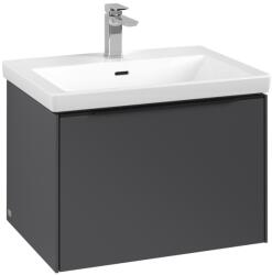 Villeroy & Boch Dulap baza suspendat Villeroy & Boch Subway 3.0 622x429x478 mm cu un singur sertar, Graphite, maner Volcano Black (C57501VR)
