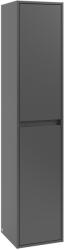 Villeroy & Boch Dulap inalt suspendat Villeroy & Boch Skyla cu 2 usi, 170x35mm, orientare stanga, Graphite (C80100VR)