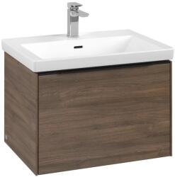 Villeroy & Boch Dulap baza suspendat Villeroy & Boch Subway 3.0 622x429x478 mm cu un singur sertar, Arizona Oak, maner Volcano Black (C57501VH)