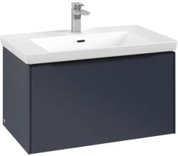 Villeroy & Boch Dulap baza suspendat Villeroy & Boch Subway 3.0 772x429x478 mm cu un singur sertar, Marine Blue, maner Volcano Black (C57301VQ)