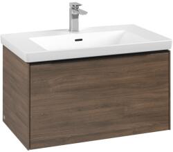 Villeroy & Boch Dulap baza suspendat Villeroy & Boch Subway 3.0 772x429x478 mm cu un singur sertar, Arizona Oak, maner Volcano Black (C57301VH)