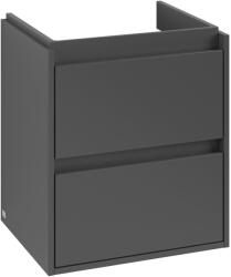 Villeroy & Boch Dulap baza suspendat Villeroy & Boch Skyla cu 2 sertare, 522x596mm, Graphite (C79300VR)