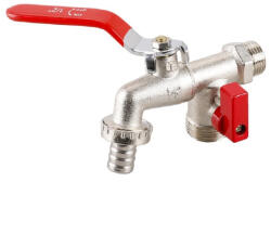 FESTA 1/2"- 3/4" kerti golyóscsap, sarokszeleppel kombinált, külsős (45105F)