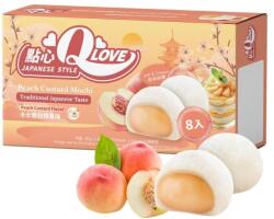 Qlove japán keksz fehér őszibarackkrém prémium töltelékkel mini mochi 80g