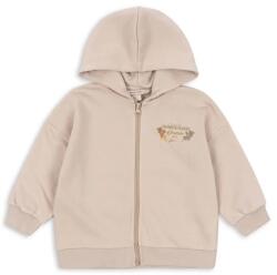 Konges Sløjd gyerek pamut pulóver LOU SWEAT ZIP HOOD OCS - bézs 98