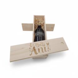 Liliac Pachet Cadou Cutie De Lemn Personalizata Vin Alb Sec Liliac Private Selection Sauvignon Blanc 13%, 0.75L