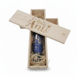 Azienda Montemajor Pachet Cadou Vin Rosu Montemajor Quattronotti Negroamaro 14, 5%, 0.75L, Cutie Lemn Personalizata