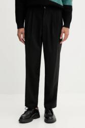 Barena Venezia gyapjú nadrág Pantalone Nerio - fekete 52