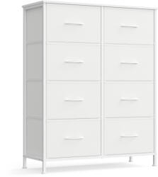 SONGMICS fiókos szekrény 8 fiókkal acél MDF fehér (EUZ-LGS124WH01) - prodis