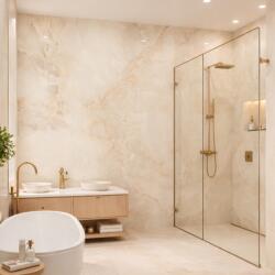 Alaplana Gresie tip placa Alaplana Maxitech Bibury Beige RC Rectificata Satinata 120x280 cm grosime 6 mm