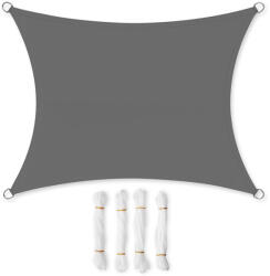 SONGMICS Prémium Napvitorla 2x3m Vízálló Poliészter Füstszürke (EUZ-GSH23BK)
