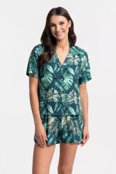 Moraj Felicita női pizsama, zöld, levélmintás, L