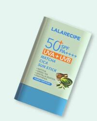 LALARECIPE Centellás és matchás fényvédő stift arcra Matcha Cica Sun Stick - 20 g