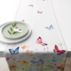 Ambiente Butterflies in field white asztali futó 40x150cm